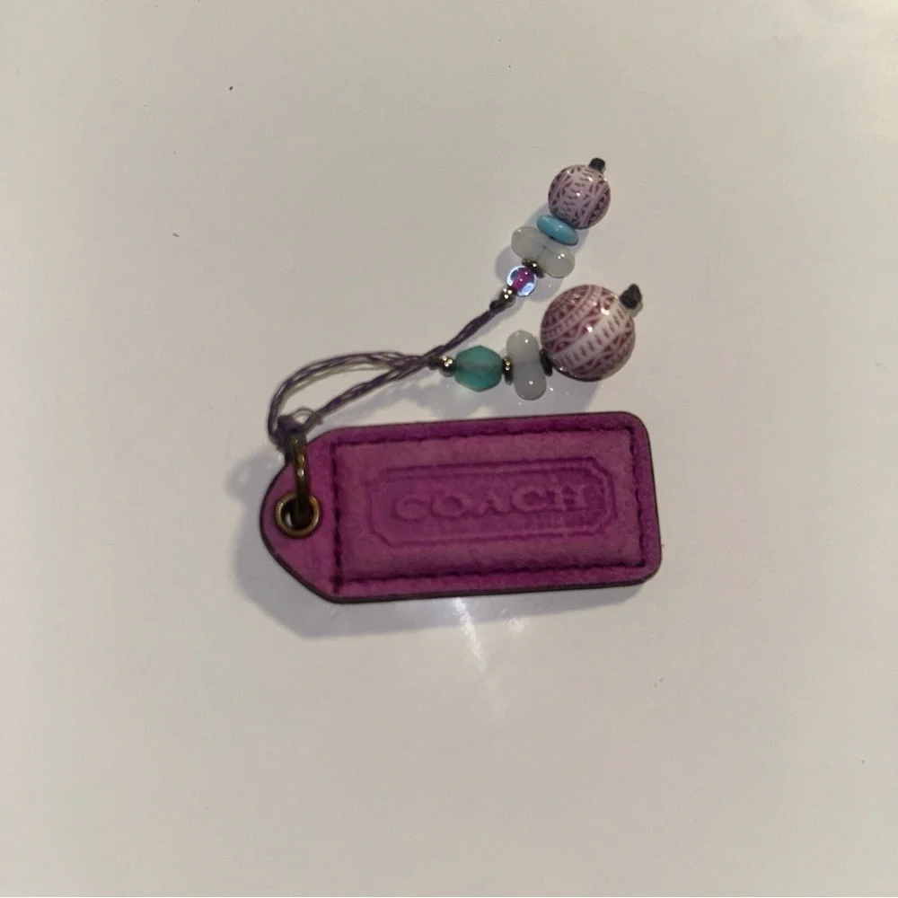 Coach Lavender Tag with Beaded Charm